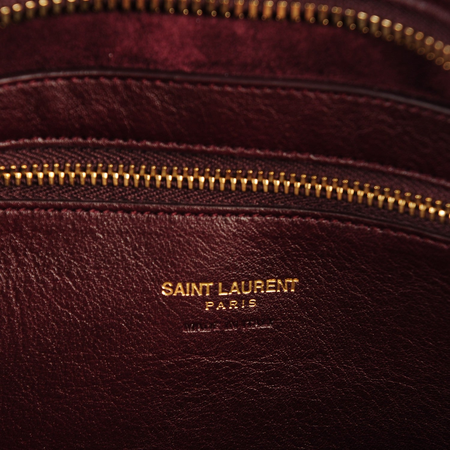 Saint Laurent Smooth Calfskin Small Monogram Cabas Bordeaux 6 of 7