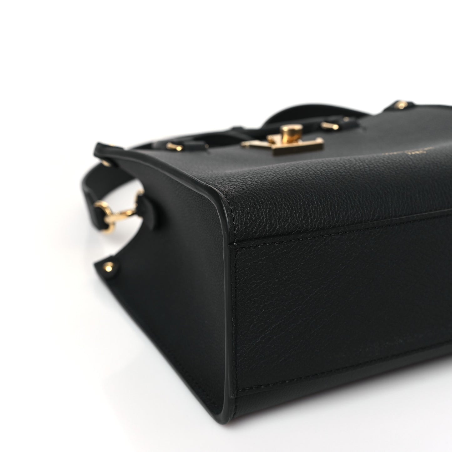 Calfskin Lock & Go Tote Black