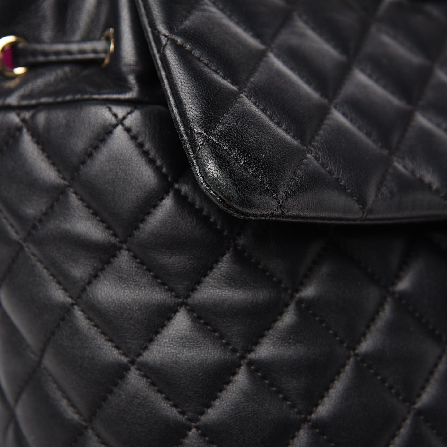 Lambskin Quilted Large Urban Spirit Backpack Black