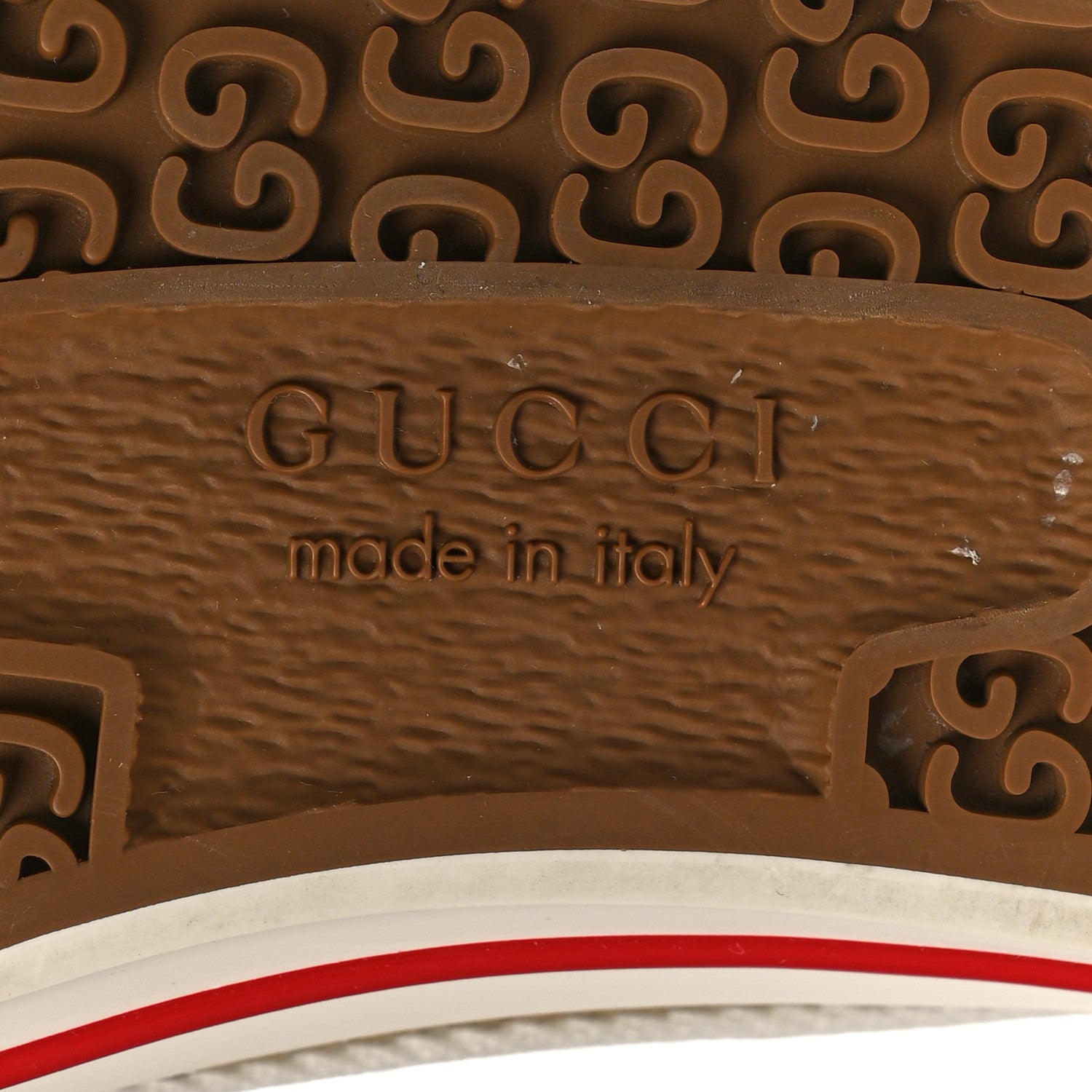 Gucci Monogram Jumbo GG Web Womens 1977 Tennis Velcro Strap Sneakers 36 Camel Ebony Mystic White 8 of 10