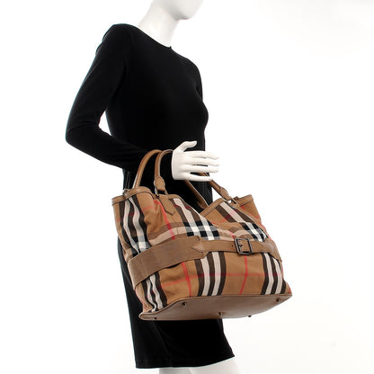 Burberry House Check Aurelia Diaper Bag Dark Tan 3 of 15