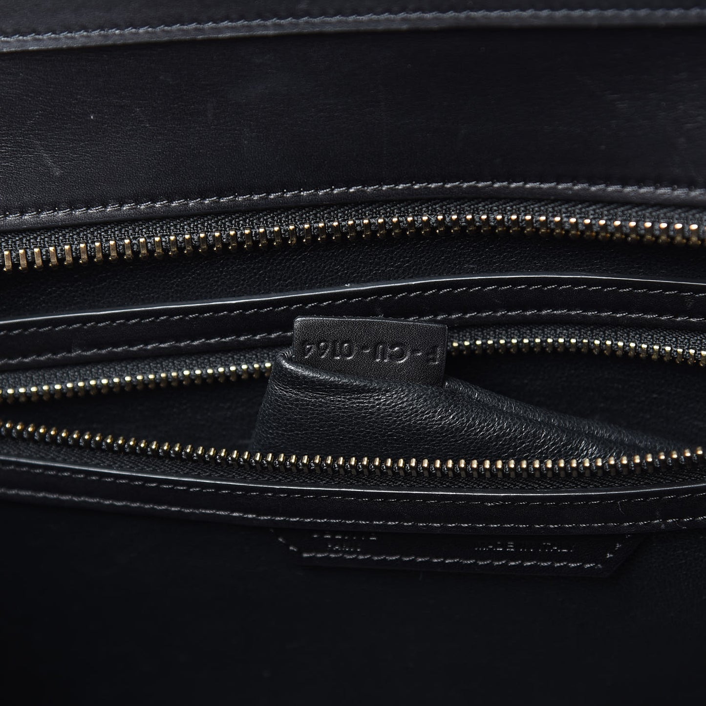 Satin Calfskin Mini Tri-Color Luggage Dark Grey