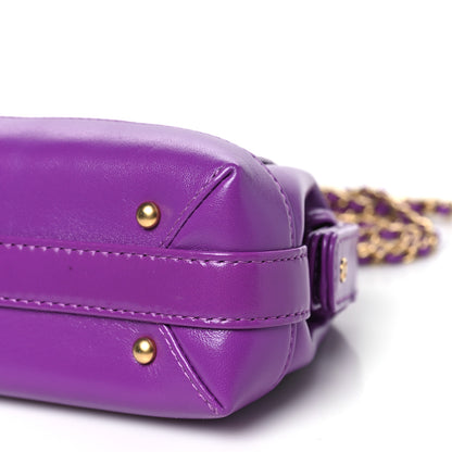 Chanel Shiny Lambskin Quilted Mini Cocodoc Top Handle Bag Purple 10 of 11