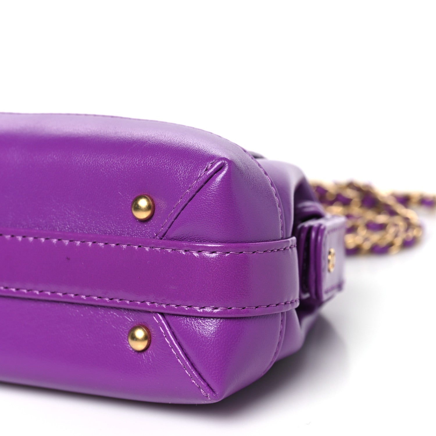 Chanel Shiny Lambskin Quilted Mini Cocodoc Top Handle Bag Purple 10 of 11