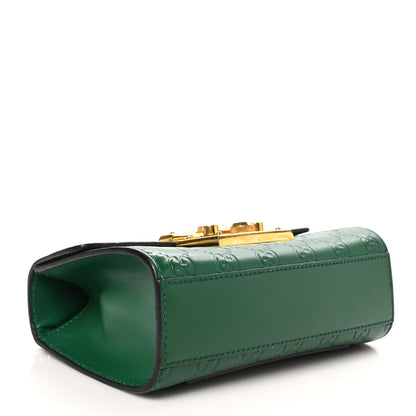 Gucci Guccissima Small Padlock Shoulder Bag Emerald 4 of 11
