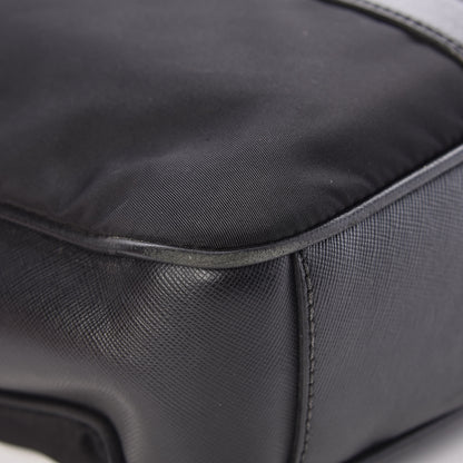 Prada Tessuto Nylon Saffiano Metal Triangle Logo Work Bag Black 13 of 34