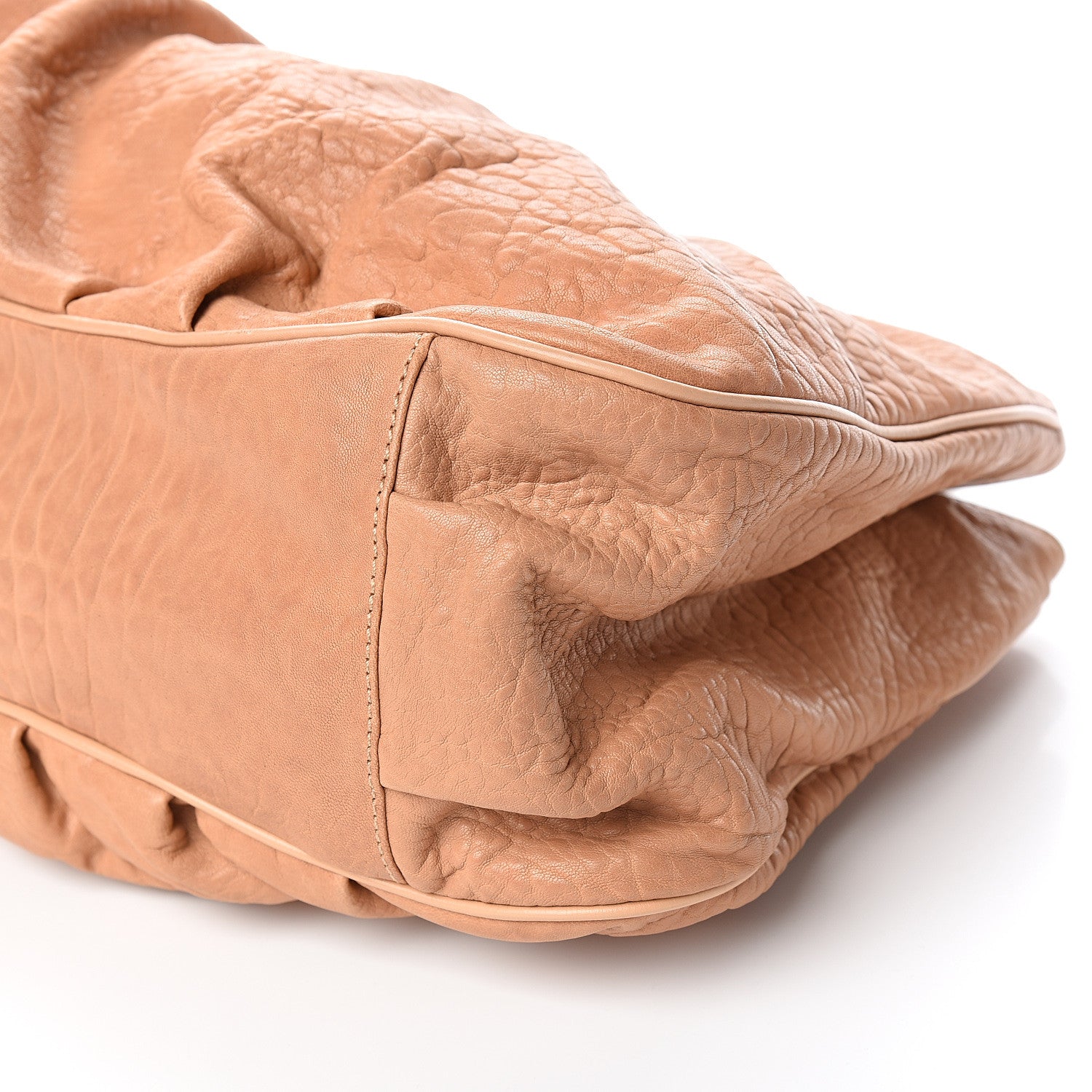 Fendi Crinkled Lambskin Mia Tote Camel 10 of 11
