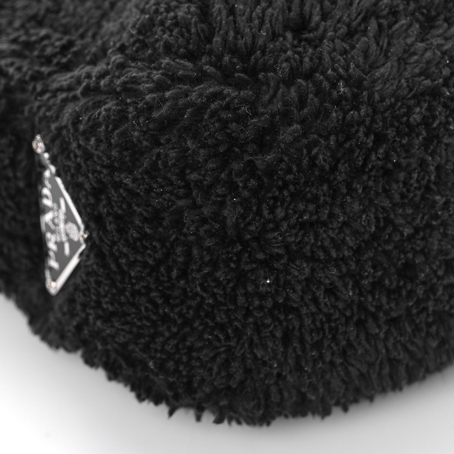 Terry Cloth Mini Re-Edition 2000 Bag Black White