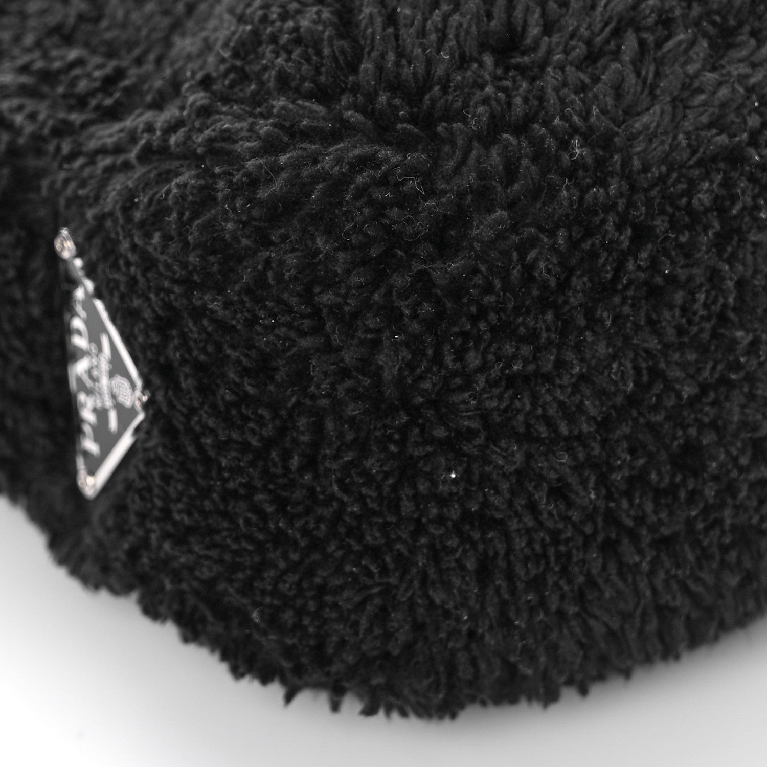 Prada Terry Cloth Mini Re-Edition 2000 Bag Black White 7 of 10