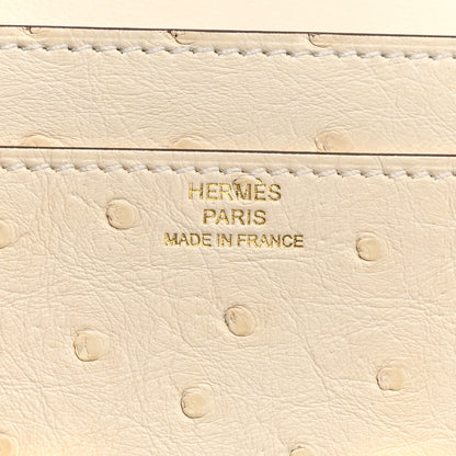 Hermes Ostrich Constance Long Wallet To Go Nata 6 of 9