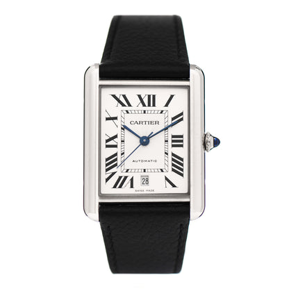 Cartier Stainless Steel Calfskin 31mm Tank Solo Automatic Watch 1 of 4