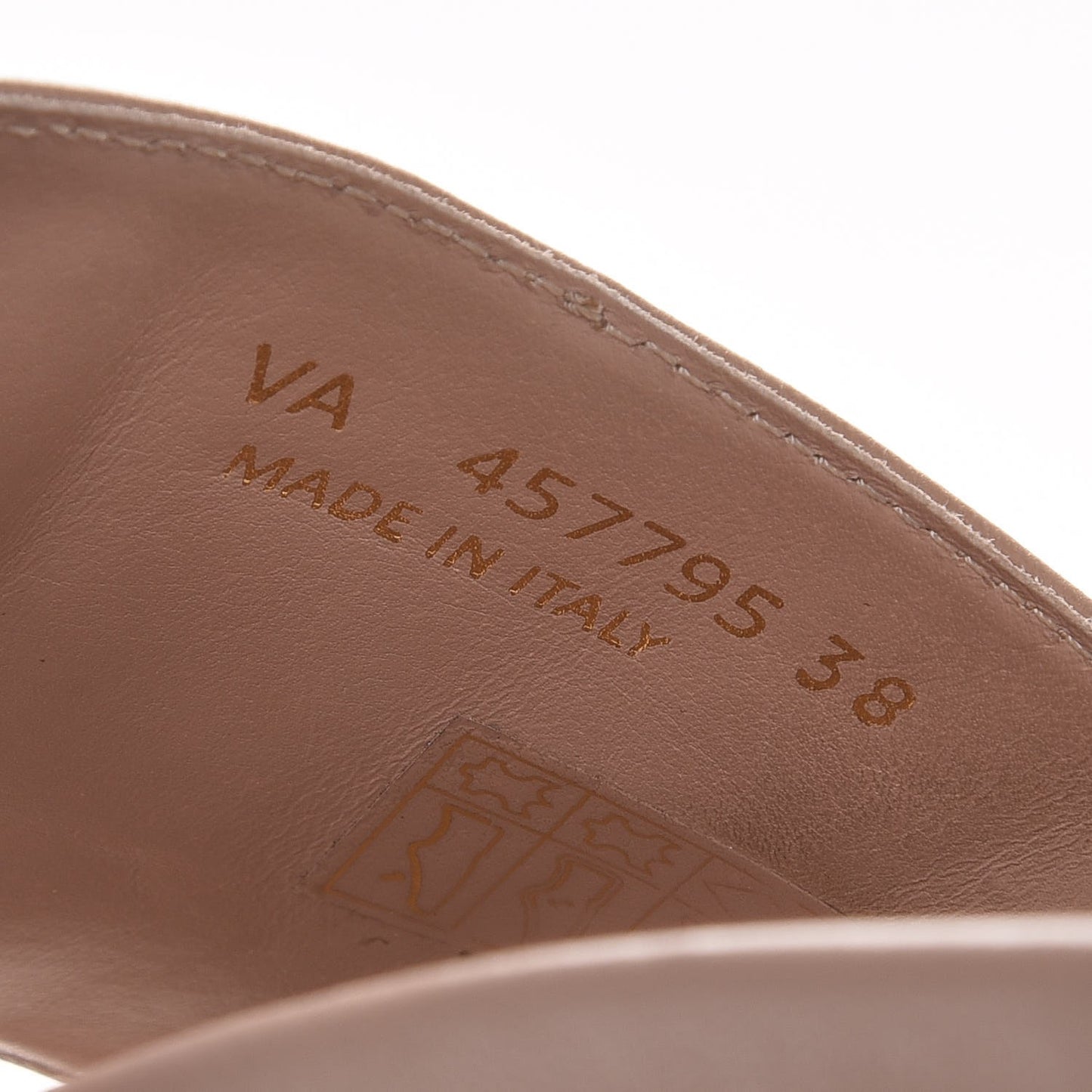 Lambskin Joan Slide Sandals 38 Nude