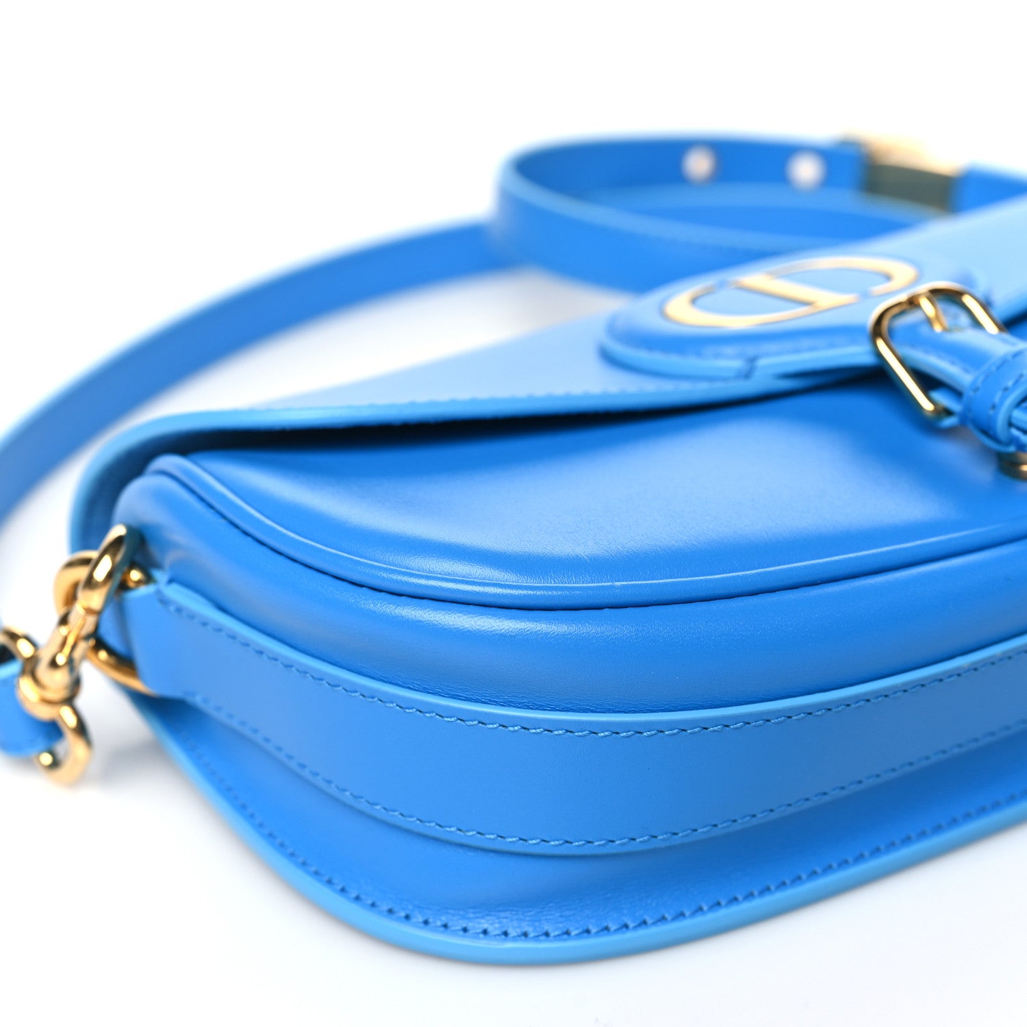 Christian Dior Box Calfskin East West Bobby Bag Reef Blue 9 of 10
