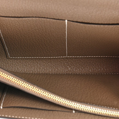 Hermes Chevre Mysore Kelly To Go Wallet Etoupe 6 of 14