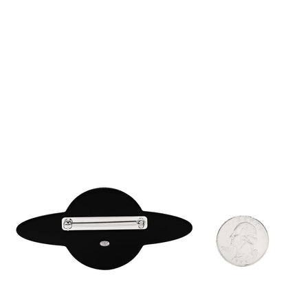 Chanel Glittered Resin Strass Planet Brooch Silver Blue Pink 2 of 3