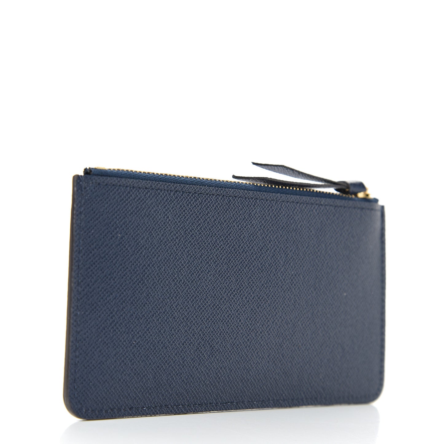 Calfskin Jeanne Wallet Zippered Insert Dark Blue