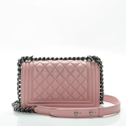 Chanel Lambskin Quilted Small Boy Flap Light Pink 4 of 9