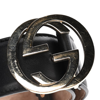 Gucci Calfskin Interlocking G 37mm Belt 80 32 Black 5 of 7