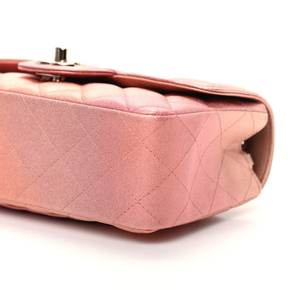 Chanel Metallic Lambskin Quilted Ombre Mini Rectangular Flap Pink 9 of 9