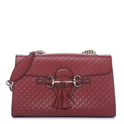 Gucci Microguccissima Medium Emily Chain Shoulder Bag Red 1 of 9