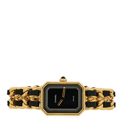 Chanel Stainless Steel Lambskin 20mm Chain Premiere Quartz Watch Gold M 2 of 4