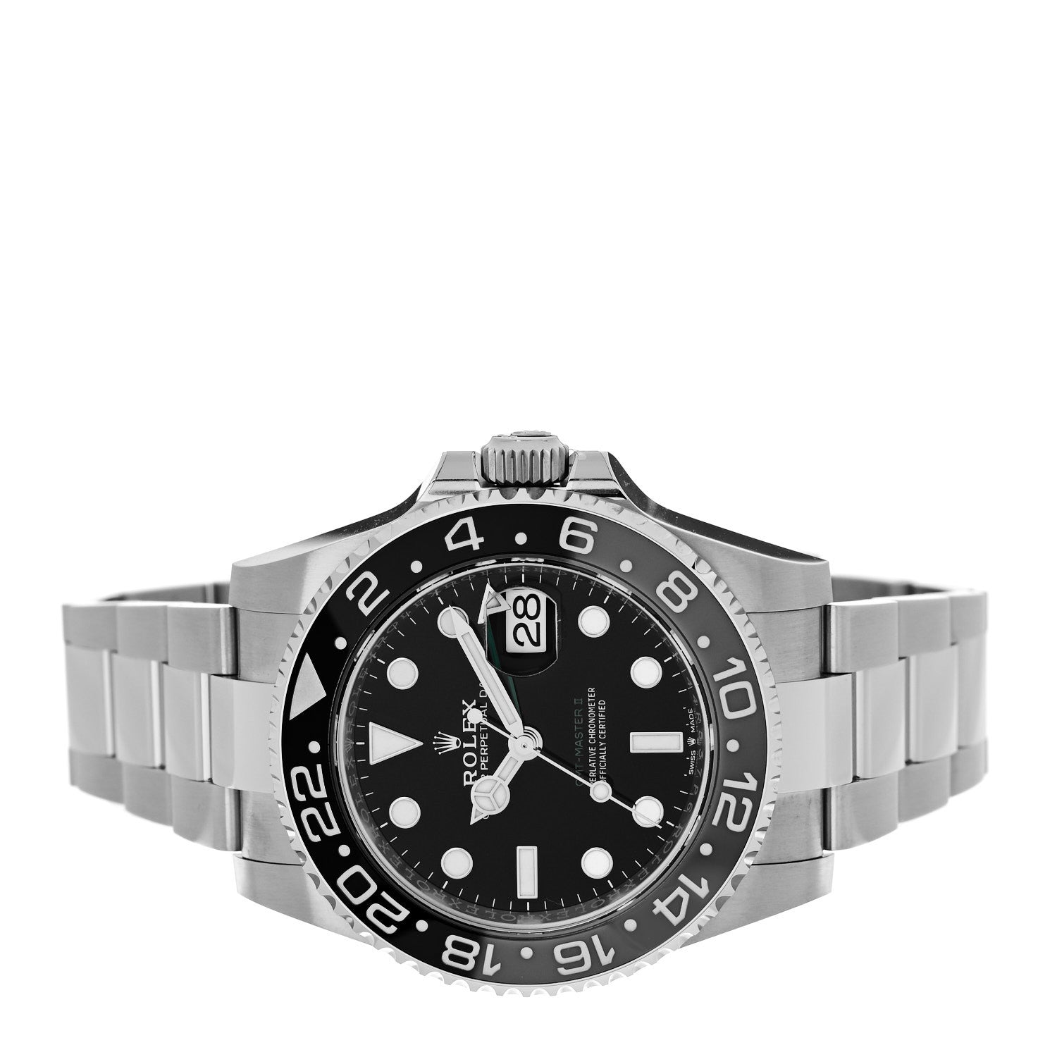 Rolex Stainless Steel 40mm Oyster Perpetual Date GMT Master II Bruce Wayne Watch Black 126710GRNR 2 of 5