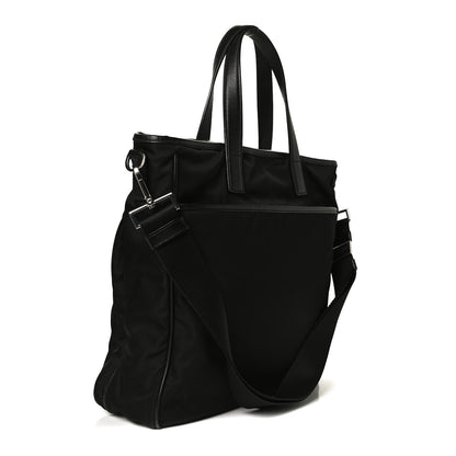 Prada Tessuto Nylon Saffiano Shopping Tote Black 2 of 15