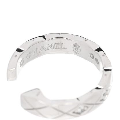 Chanel 18K White Gold Diamond Coco Crush Single Ear Cuff Earring 3 of 4