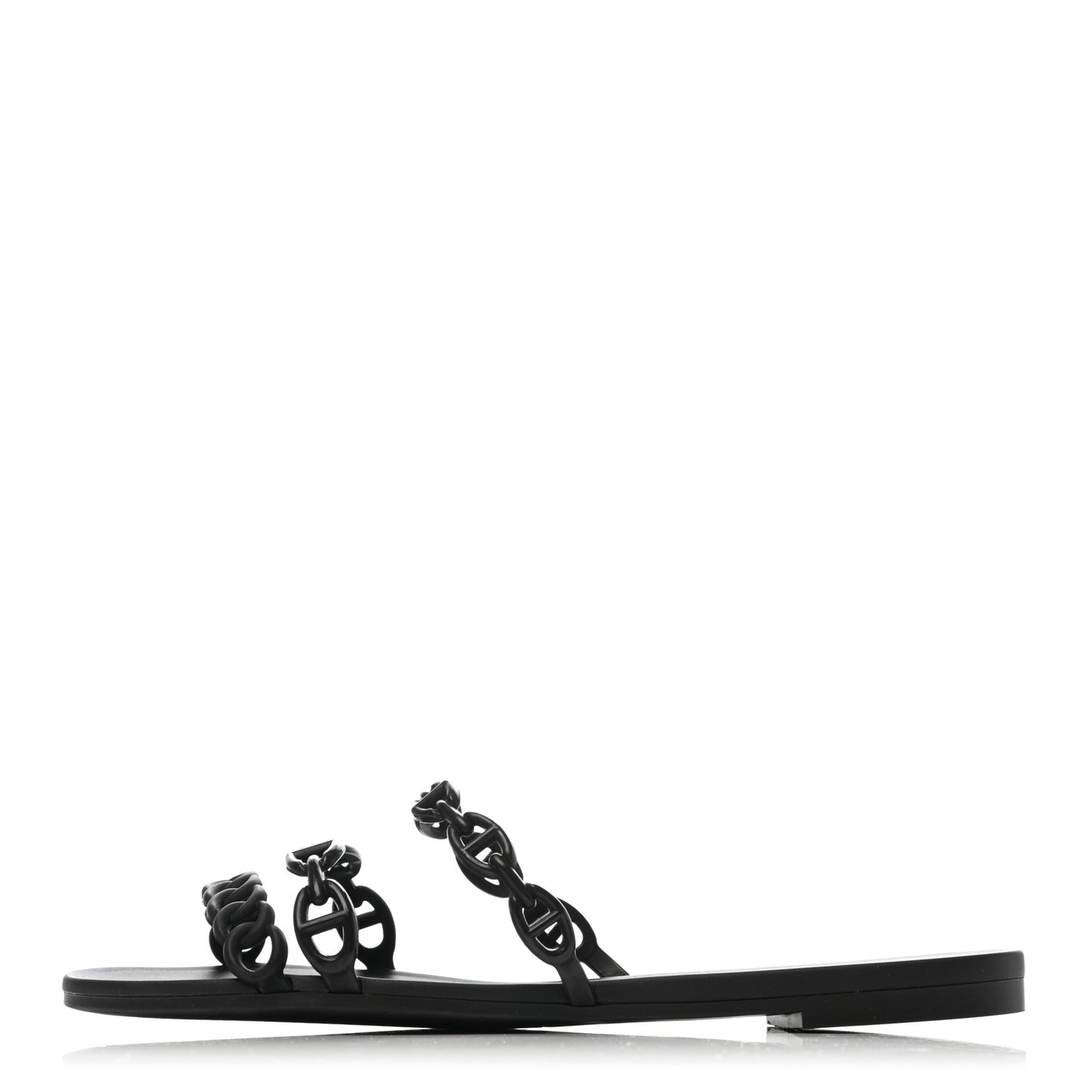 Rubber Chaine d'Ancre Nude Sandals 39 Black