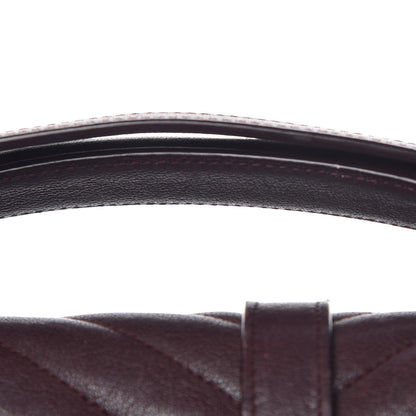 Saint Laurent Sheepskin Matelasse Chevron Monogram Medium College Bag Amaranto 16 of 25