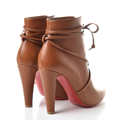 Christian Louboutin Shiny Nappa S.I.T. Rain 100 Ankle Boots 38 Cuoio 4 of 11