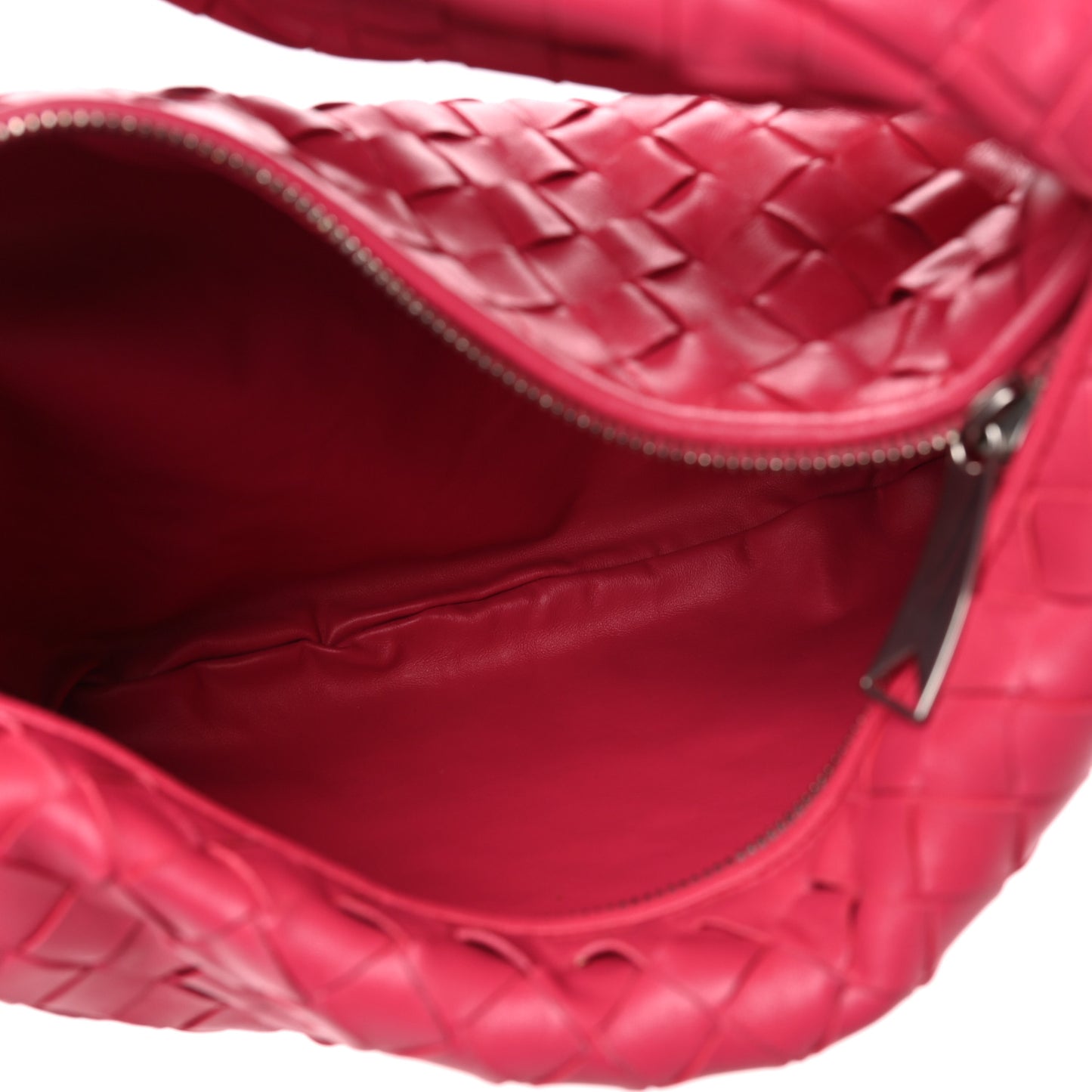 Nappa Intrecciato Teen Jodie Hobo Cranberry