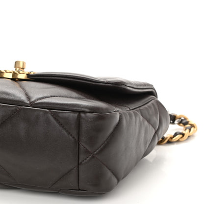 Chanel Lambskin Quilted Medium Chanel 19 Flap Dark Brown 10 of 11
