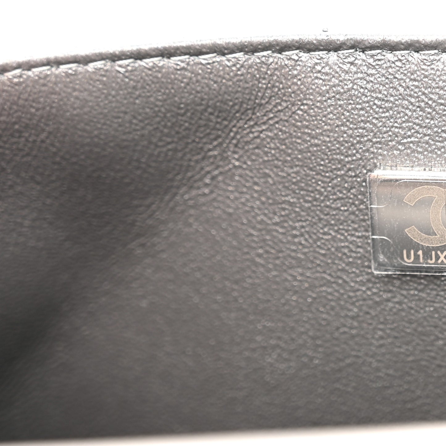 Metallic Lambskin Quilted Mini Rectangular Flap Ruthenium