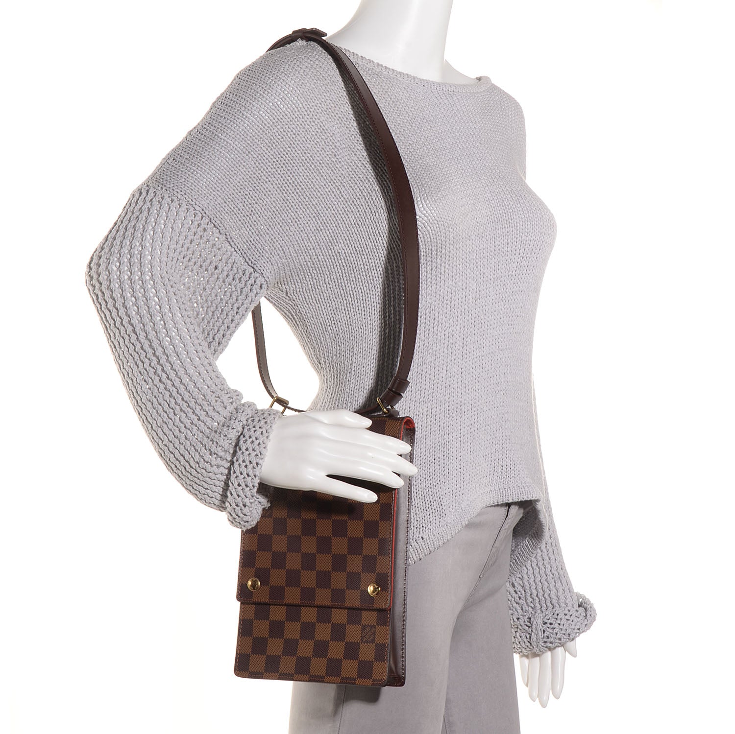Louis Vuitton Damier Ebene Portobello Travel Shoulder Bag 2 of 7