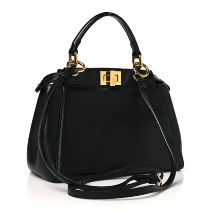 Fendi Nappa Mini Peekaboo Iconic Satchel Black 3 of 11