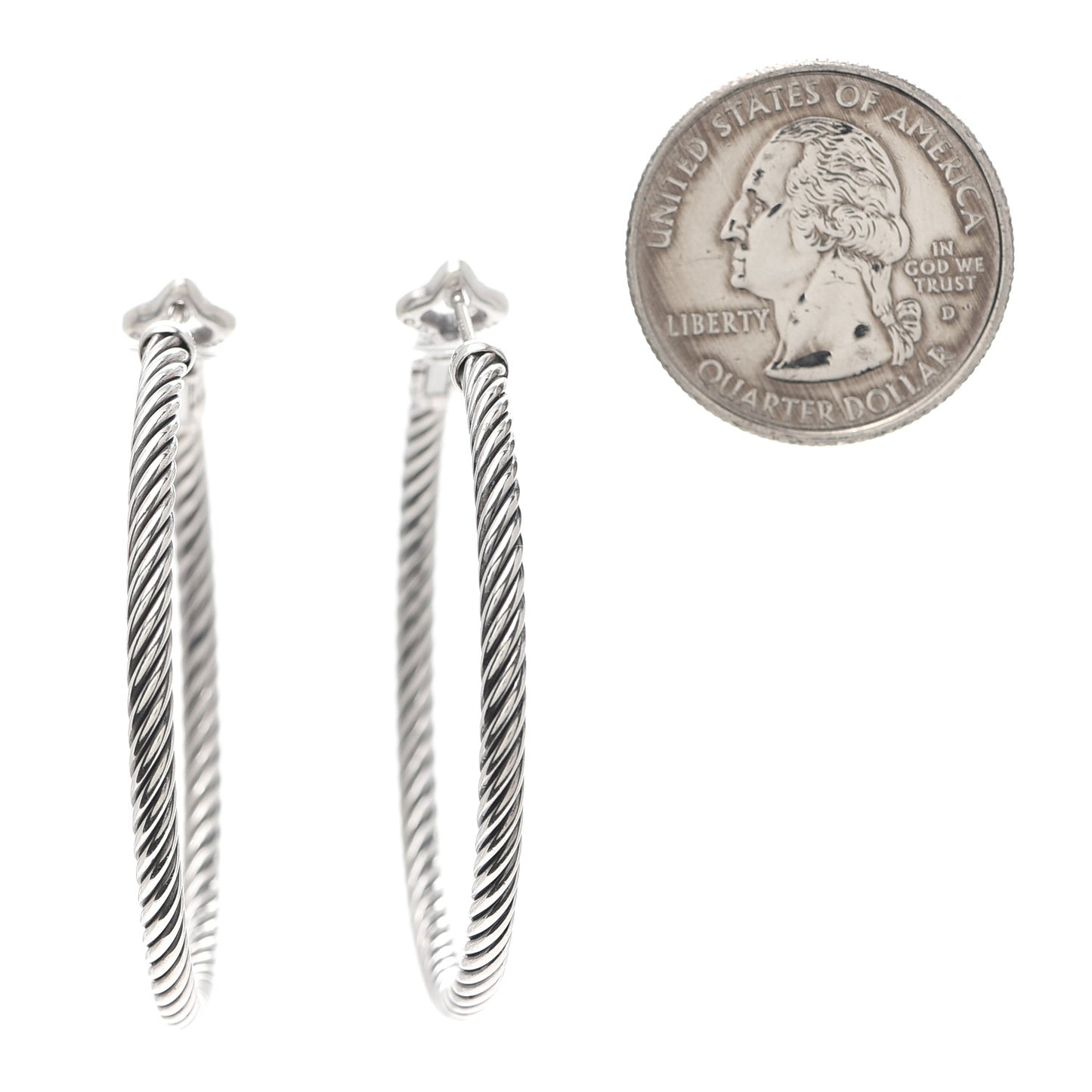 Sterling Silver Medium Cable Classics Hoop Earrings