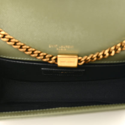 Saint Laurent Grain De Poudre Small Monogram Kate Satchel Light Sage 6 of 10