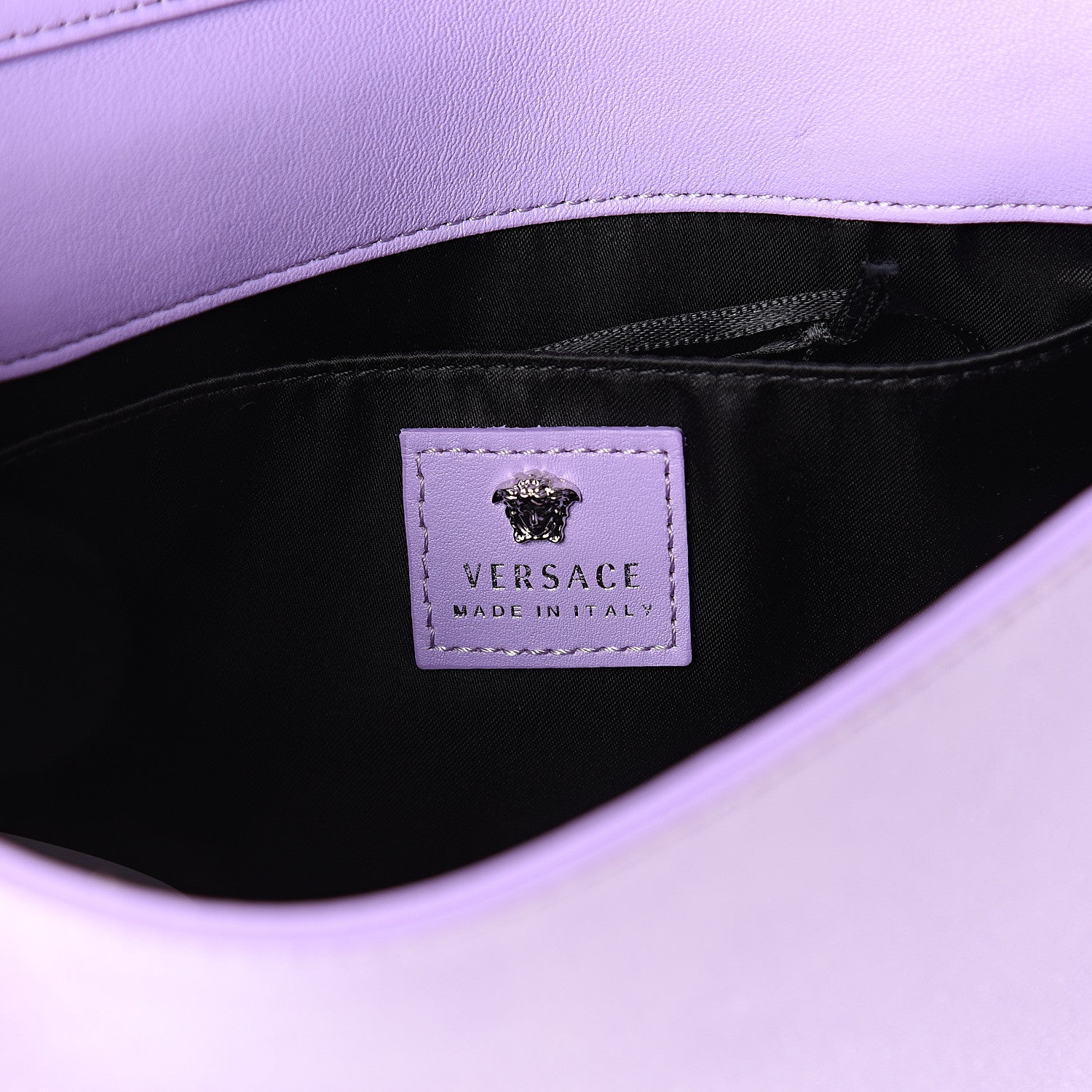 Versace Suede Palazzo Crystal Chain Evening Bag Light Purple 5 of 7