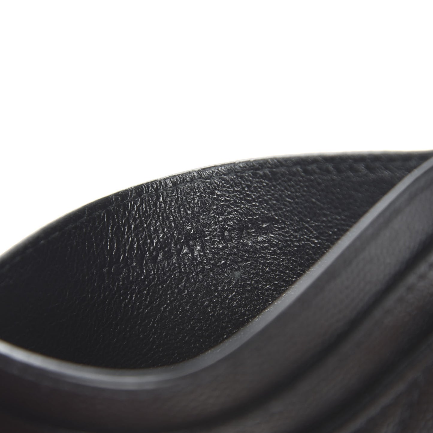 Grain De Poudre Matelasse Chevron Monogram Credit Card Case Black