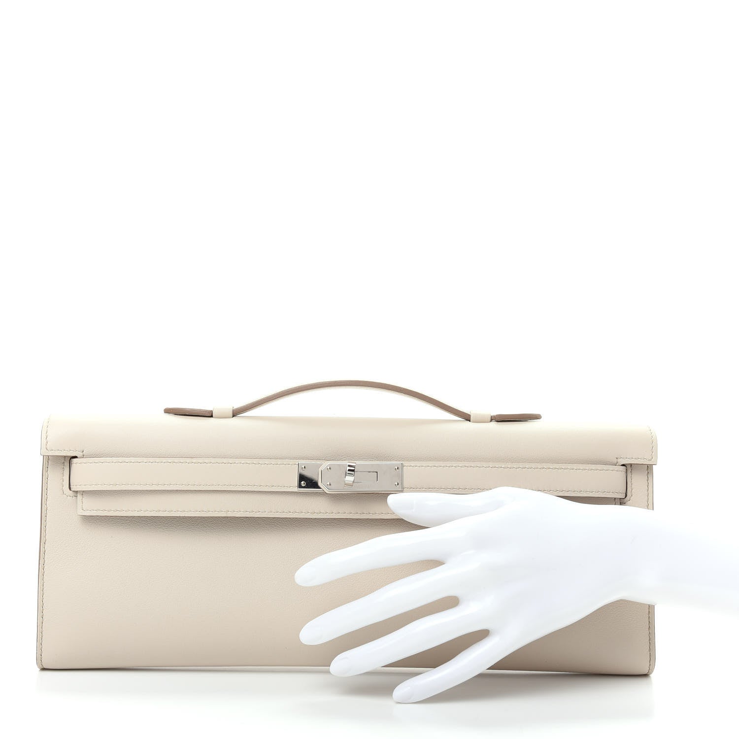 Hermes Swift Kelly Cut Clutch Pochette Beton 2 of 10