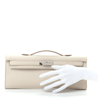Hermes Swift Kelly Cut Clutch Pochette Beton 2 of 10