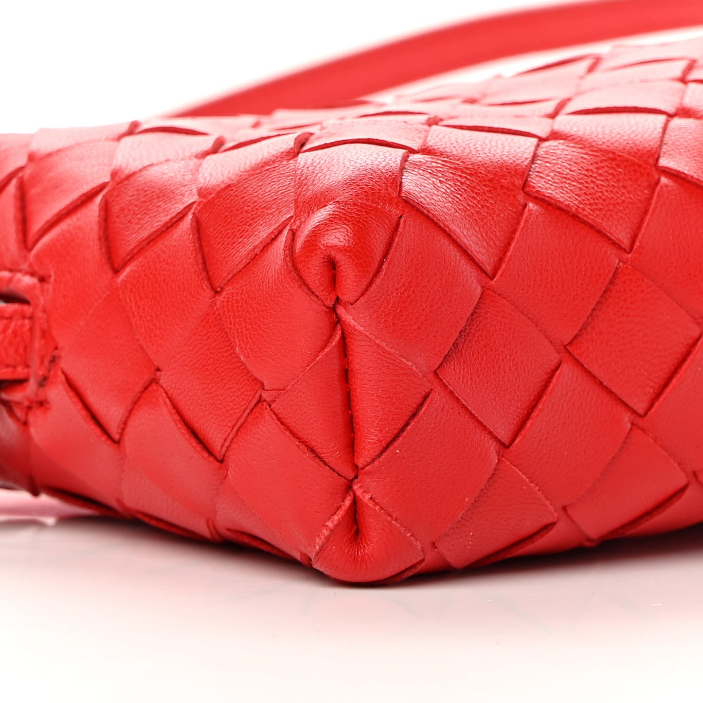 Nappa Intrecciato Mini Crossbody Bright Red