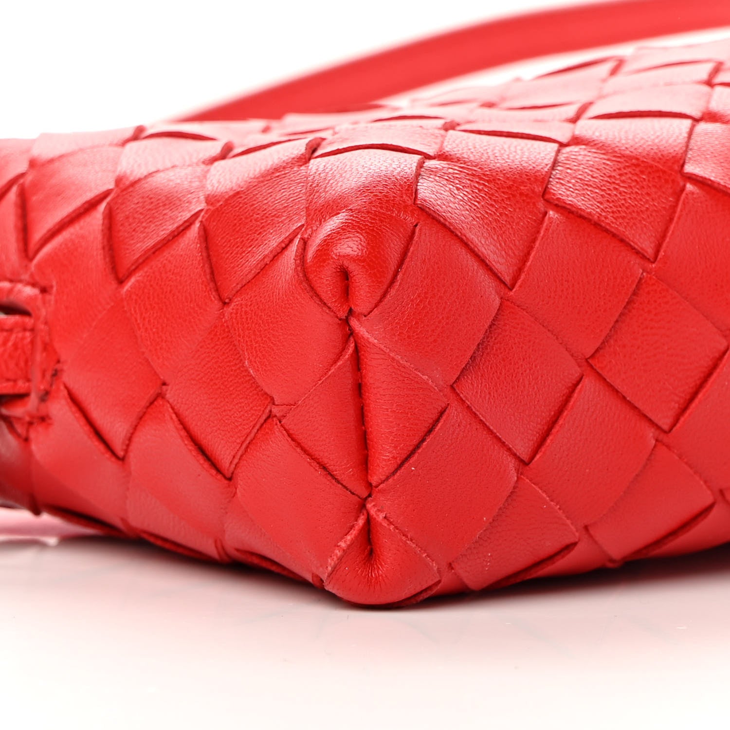 Bottega Veneta Nappa Intrecciato Mini Crossbody Bright Red 9 of 11