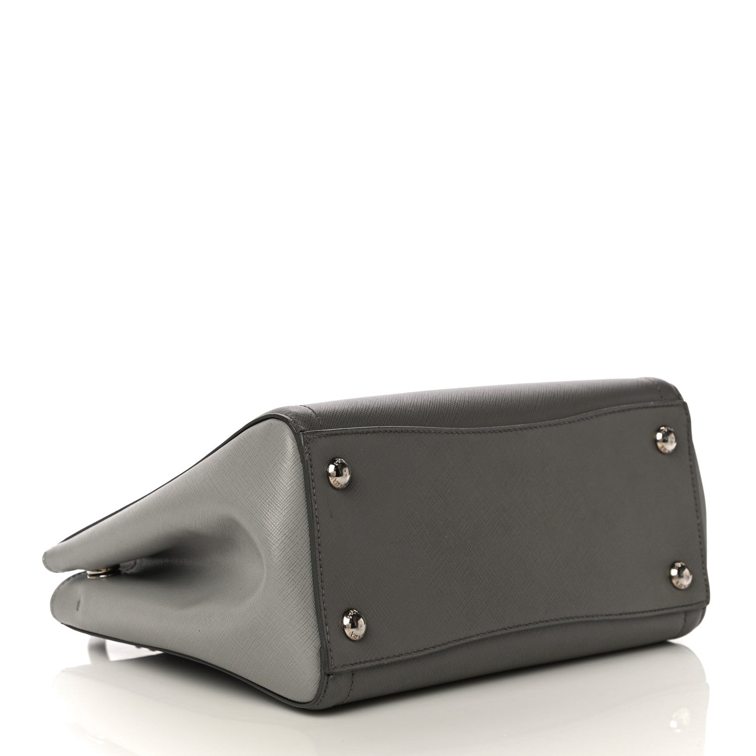 Prada Saffiano Lux Bi-Color Tote Marmo Nube 4 of 14