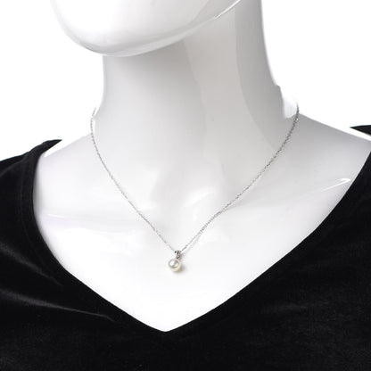 Mikimoto 18K White Gold Akoya Pearl 7mm Drop Pendant Necklace 2 of 5