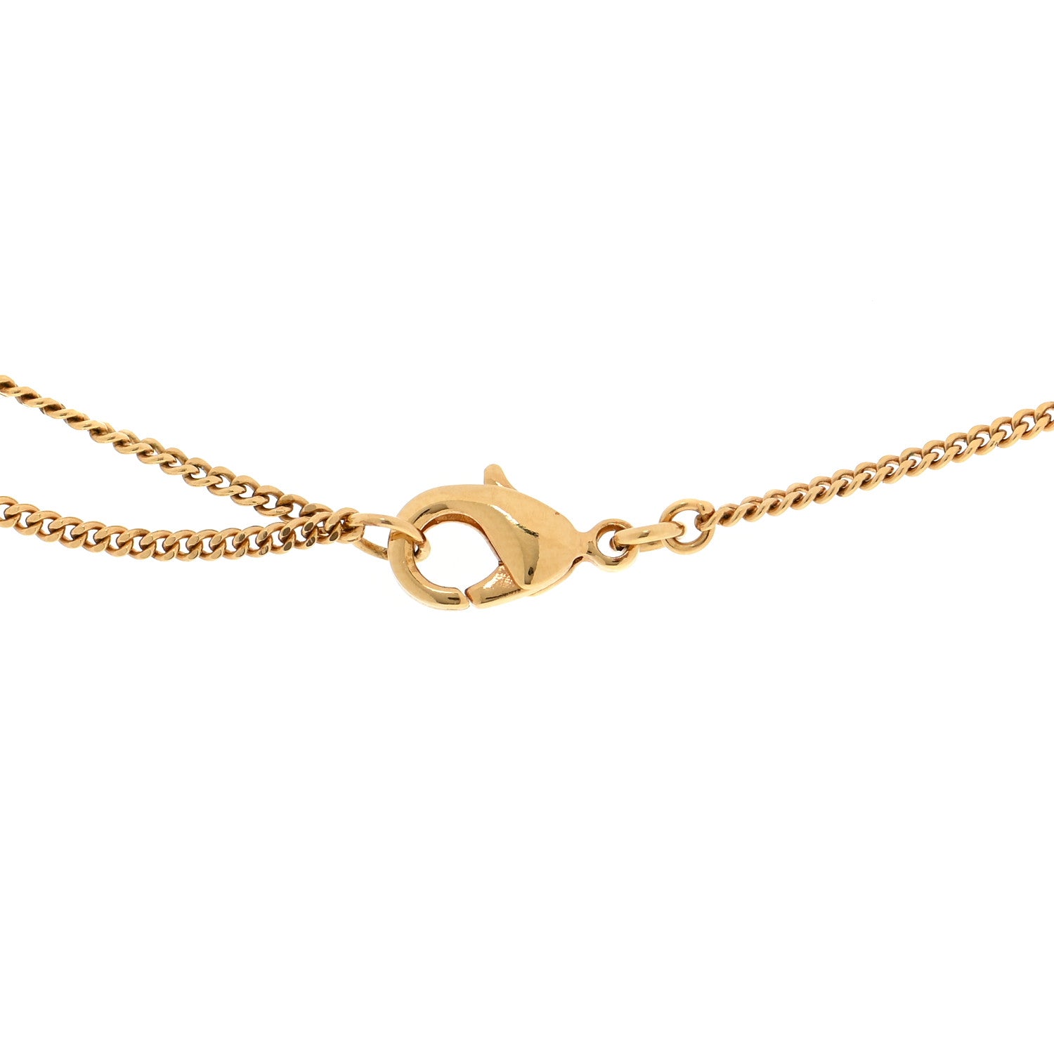 Christian Dior Metal Crystal CD Star Necklace Gold 5 of 6