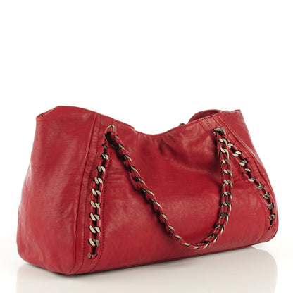 Chanel Calfskin Large East West Modern Chain Tote Red 3 of 8