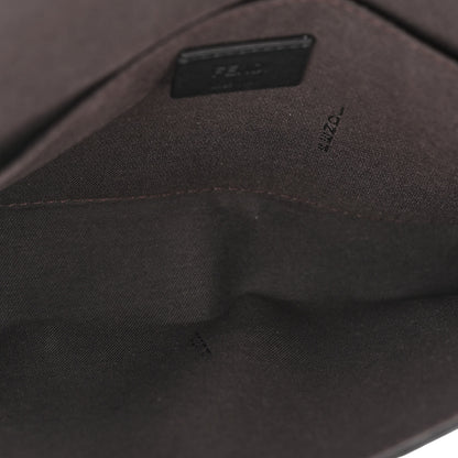 Fendi Vitello Soft F is Fendi Bi-Color FF 1974 Embossed Envelope Wallet On Chain with Pouches Maya Black 6 of 9