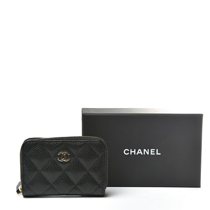 Chanel Caviar Quilted Zip Coin Purse Black 8 of 8